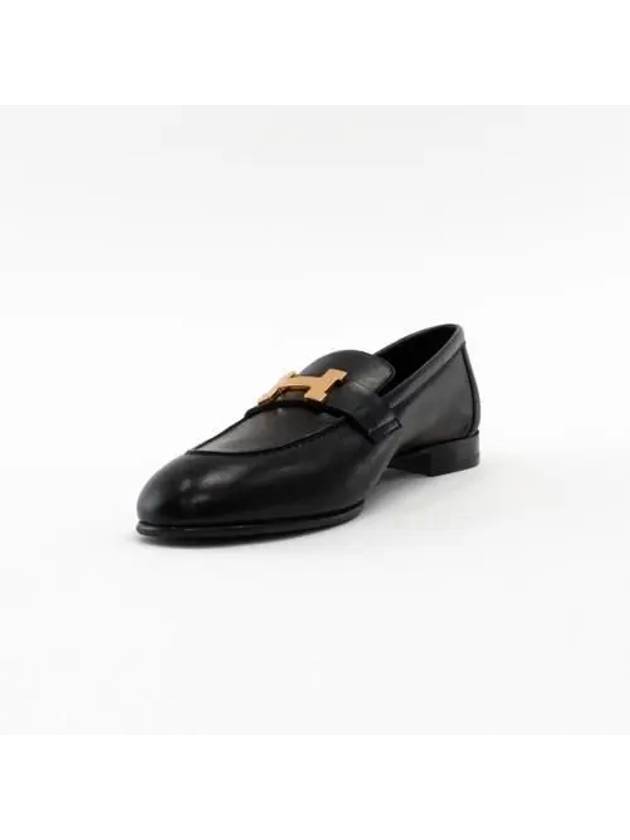 Paris Loafer Black Shoes Rose Gold EU Size H231049Z - HERMES - BALAAN 6