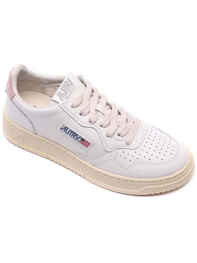 Medalist Pink Tab Leather Low Top Sneakers White - AUTRY - BALAAN 4