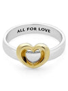 Radiant Two-Tone Sliding Heart Ring Gold Silver - PANDORA - BALAAN 4