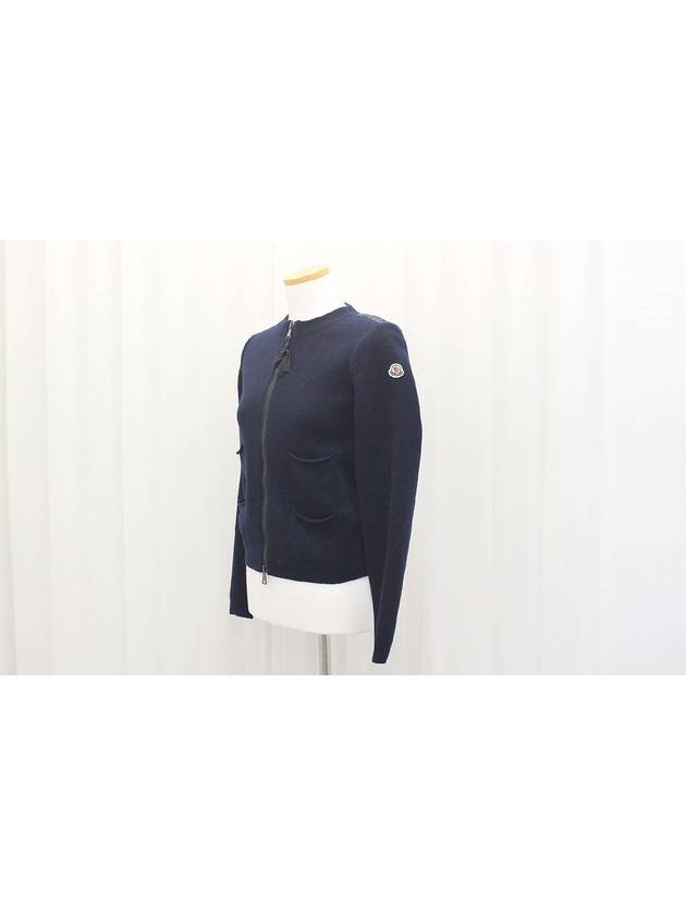 Women s padded knit zip up jacket navy size - MONCLER - BALAAN 3