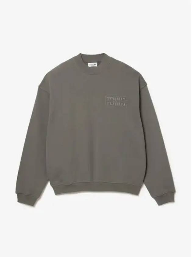 Logo Embroided Sweatshirt Grey - LACOSTE - BALAAN 2