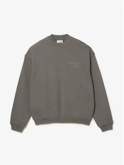 Logo Embroided Sweatshirt Grey - LACOSTE - BALAAN 2