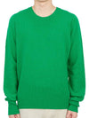 Crew Neck Lambswool Knit Top Green - DRUMOHR - BALAAN 2