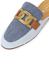 Metal Logo Denim Flat Mule Blue - TOD'S - BALAAN 8