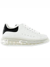 Oversized Clear Sole Low Top Sneakers Black White - ALEXANDER MCQUEEN - BALAAN 1