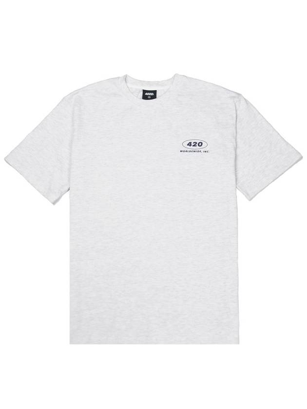 420 Maru Logo T-Shirt White Melange - FOREEDCLUB - BALAAN 2