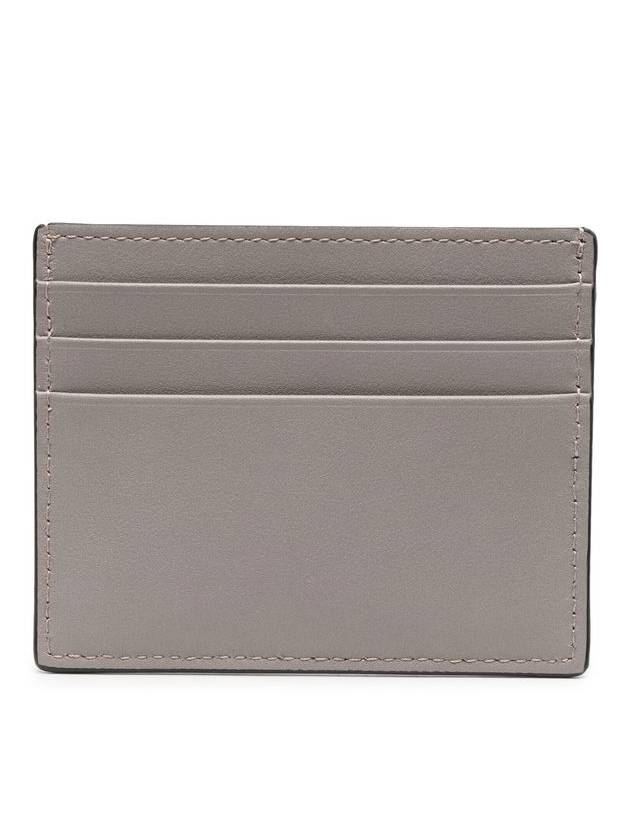 Men's V Logo Signature Leather Half Wallet Grey - VALENTINO - BALAAN 4