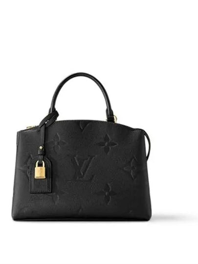 Petit Palais Monogram Empreinte Tote Bag Black - LOUIS VUITTON - BALAAN 2