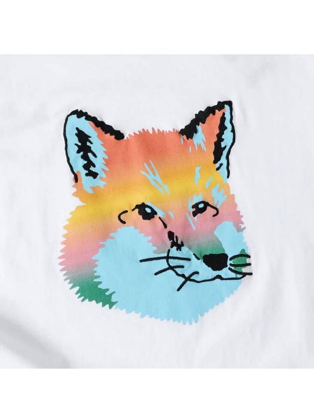 Vibrant Fox head Easy Short Sleeve T-Shirt White - MAISON KITSUNE - BALAAN 4