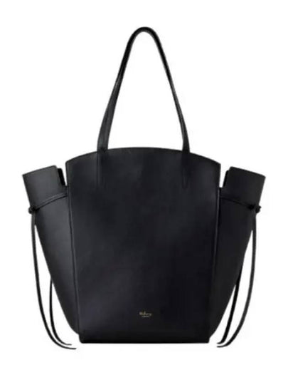 Clovelly Embossed Logo Classic Leather Tote Bag Black - MULBERRY - BALAAN 2