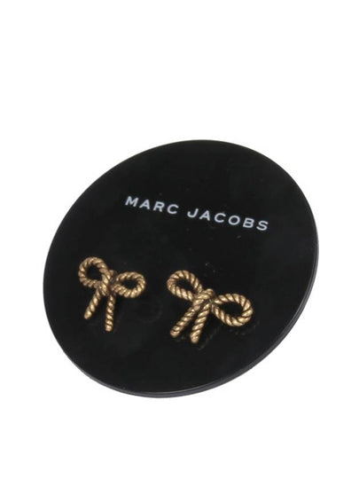 Ribbon Bow Rope Stud Earrings Gold - MARC JACOBS - BALAAN 2