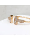 Lux You T wire bracelet 18K rose gold diamond - TIFFANY & CO. - BALAAN 4