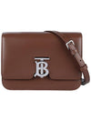 TB logo small cross bag brown silver engraving - BURBERRY - BALAAN 3