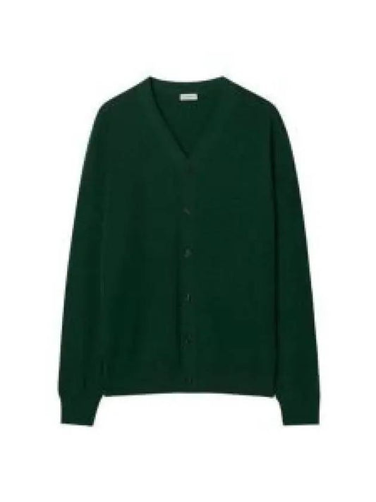 Fine Knit Wool Cardigan Green - BURBERRY - BALAAN 2