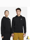 Logo Club Pullover Hoodie Black - NIKE - BALAAN 2