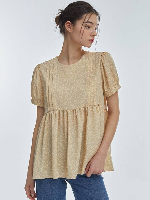 Any Short Sleeve Blouse Beige - MANAVIS7 - BALAAN 3