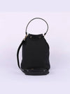 Jacquard Trim Large Bucket Bag Black - PRADA - BALAAN 3