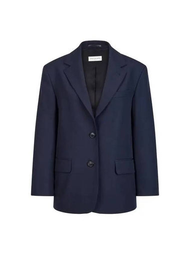 Women s wool no cheat single jacket navy - DRIES VAN NOTEN - BALAAN 1