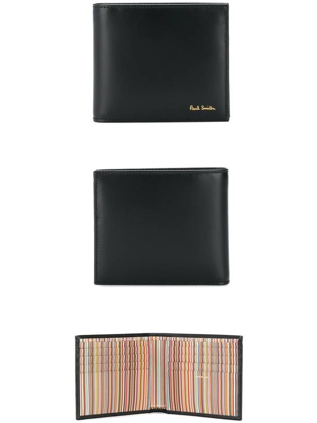 logo 3-piece set striped halfwallet black - PAUL SMITH - BALAAN 6