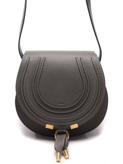 Marcie Saddle Small Grained Leather Cross Bag Grey - CHLOE - BALAAN 2