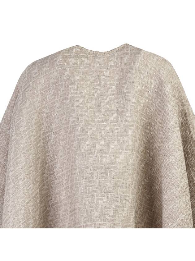 Wool Cashmere Poncho Beige - FENDI - BALAAN 6