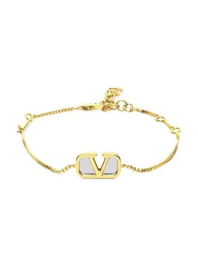 Valentino 3Y2J0Q67 MET Y44 J0Q67 Garavani V logo bracelet - RED VALENTINO - BALAAN 2