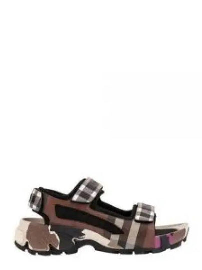 Check Arthur Sandals Brown - BURBERRY - BALAAN 2