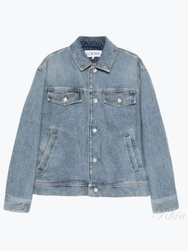 Regular Fit Denim Jacket Blue - LOEWE - BALAAN 2