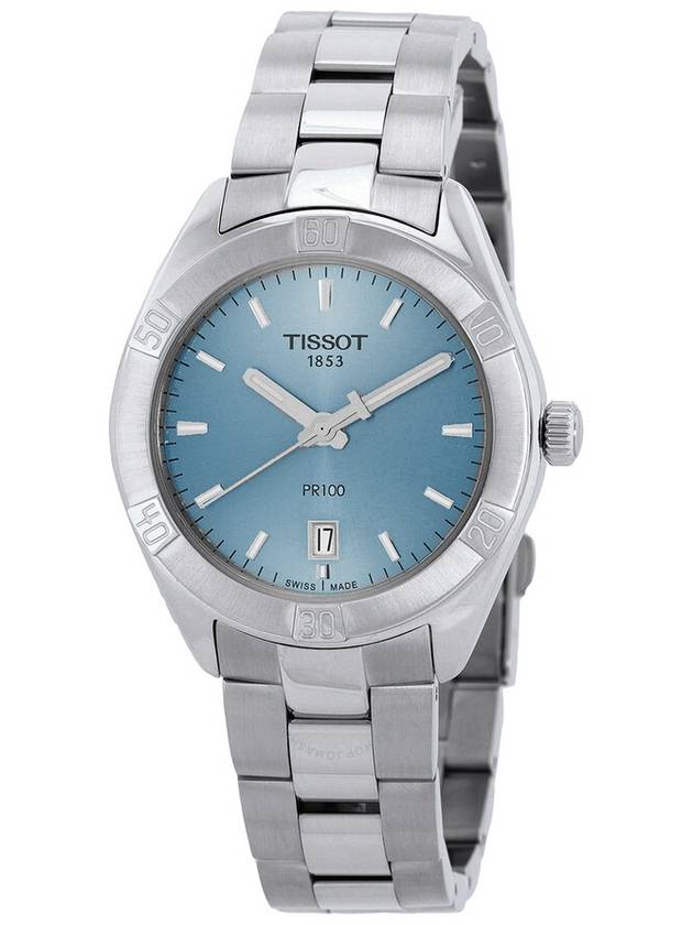 Tissot PR 100 Quartz Light Blue Dial Ladies Watch T1019101135100 - TISSOT - BALAAN 1