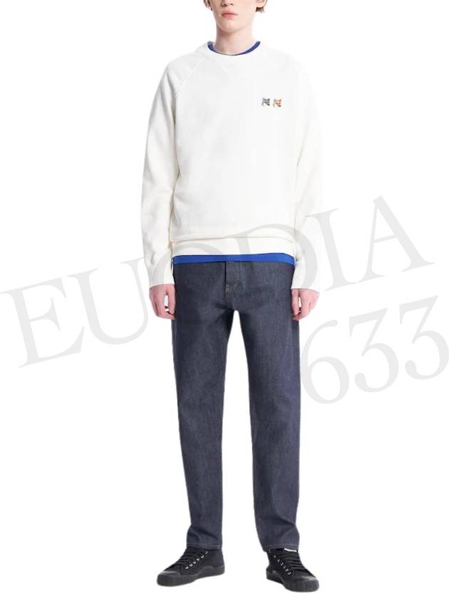 Double Fox Head Patch Classic Sweatshirt Ecru - MAISON KITSUNE - BALAAN 8