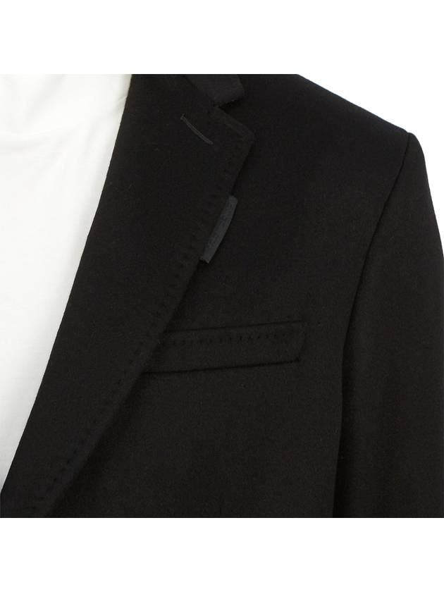 Wool Cashmere Tailored Single Coat Black - BURBERRY - BALAAN.