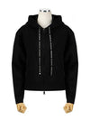 logo string hooded zip-up black - MONCLER - BALAAN 3