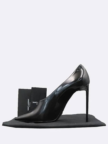 539991 Black Patent Teddy Stiletto Pump Heel Shoes 37 - SAINT LAURENT - BALAAN 1