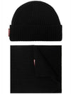 Ribbed Muffler Beanie Set Black - DSQUARED2 - BALAAN 1