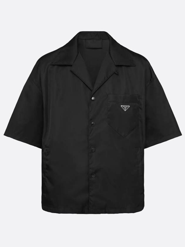 Re-Nylon Short Sleeve Shirt Black - PRADA - BALAAN 2