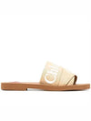 Woody Logo Canvas Strap Flat Mule Beige - CHLOE - BALAAN 2