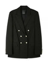 Women's Double Breasted Pocket Jacket Black - PINKO - BALAAN 2