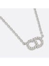 Claire D Rune White Crystal Necklace Silver - DIOR - BALAAN 3