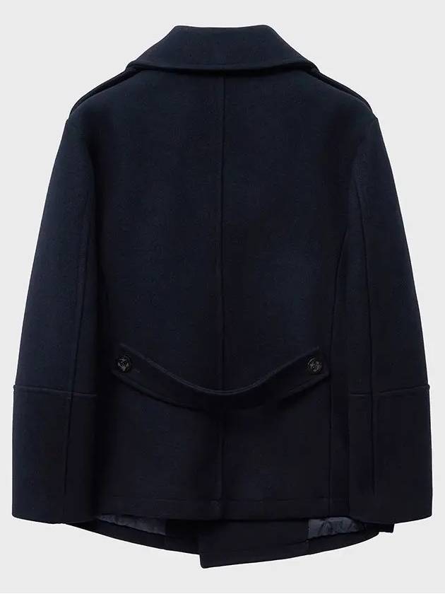 Heavy Wool Classic Half Peacoat Navy - NOIRER - BALAAN 3