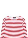 Minquiers Modern Stripe Long Sleeve T-Shirt Red - SAINT JAMES - BALAAN 3