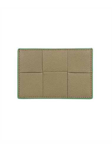 Green Line Intrecciato Cassette Card Wallet Taupe - BOTTEGA VENETA - BALAAN 1