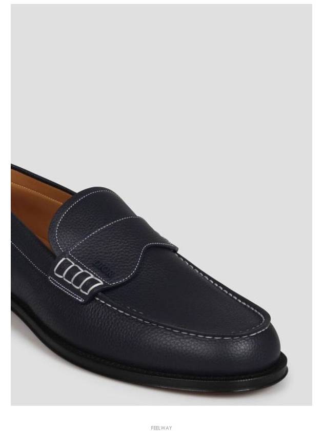 Granville Grained Calfskin Loafers Navy - DIOR - BALAAN 3