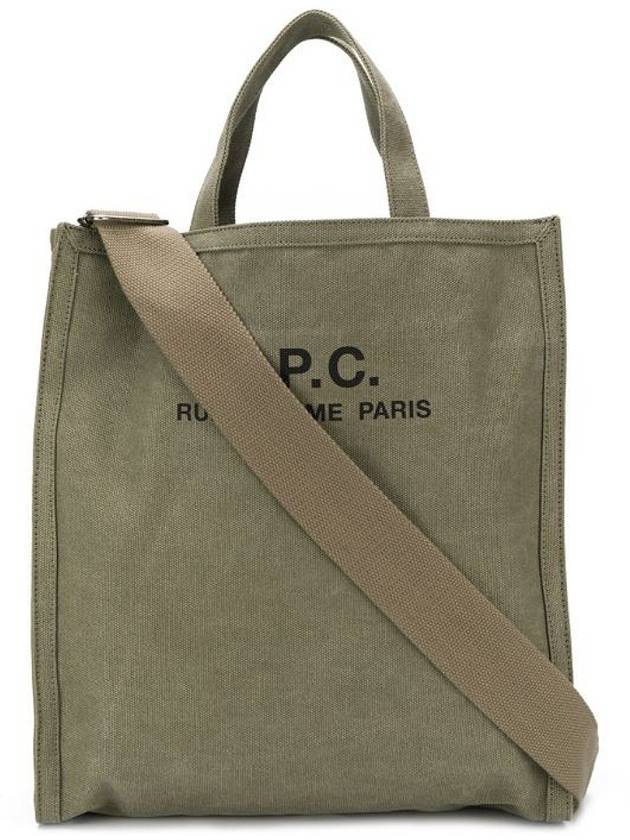 Recovery Logo Printing Cotton Tote Bag Khaki - A.P.C. - BALAAN 2