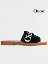 Woody Logo Flat Mule Slippers Black - CHLOE - BALAAN 4