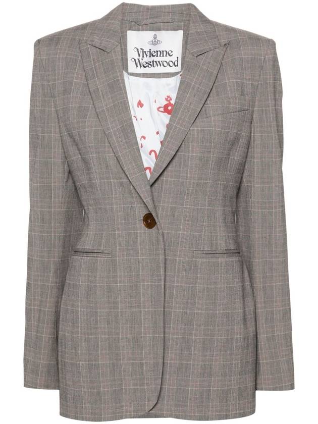 Women's Single Breasted Tailored Jacket Grey - VIVIENNE WESTWOOD - BALAAN 2