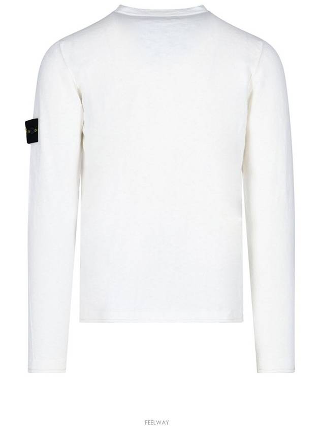 Wappen Patch Crew Neck Knit Top White - STONE ISLAND - BALAAN 4