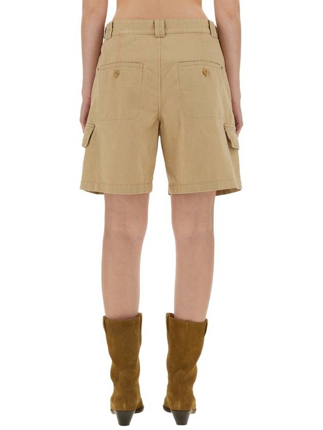 LISETTE Cotton Shorts Beige - ISABEL MARANT - BALAAN 4