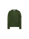 Waffen Patch Wool Knit Top Olive - STONE ISLAND - BALAAN 2