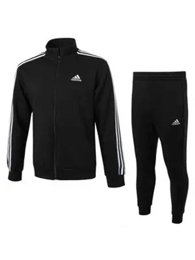 Basic 3S Fleece Tracksuit Black - ADIDAS - BALAAN 3