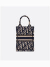 Oblique Embroidery Mini Book Phone Tote Bag Blue - DIOR - BALAAN 6